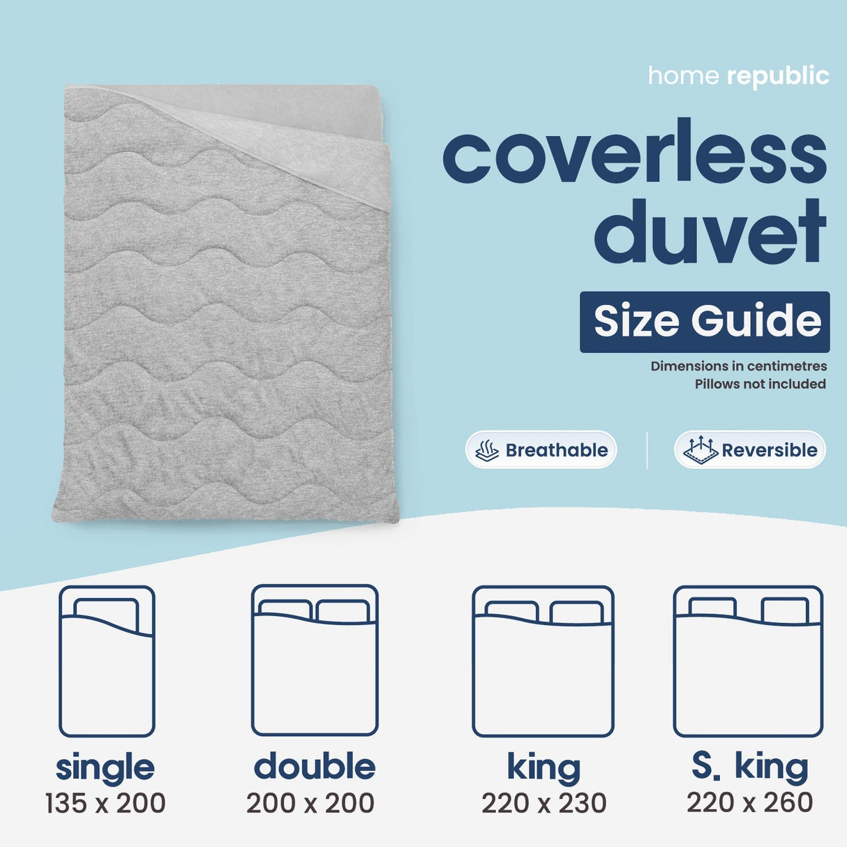 Home Republic Coverless Duvet 10.5 Tog