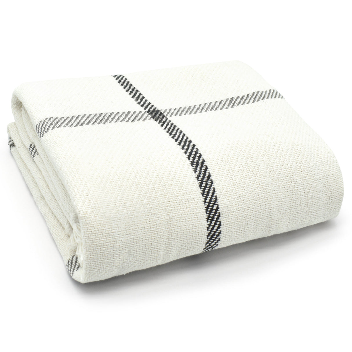 Velosso Woven Check Throw 100% Cotton