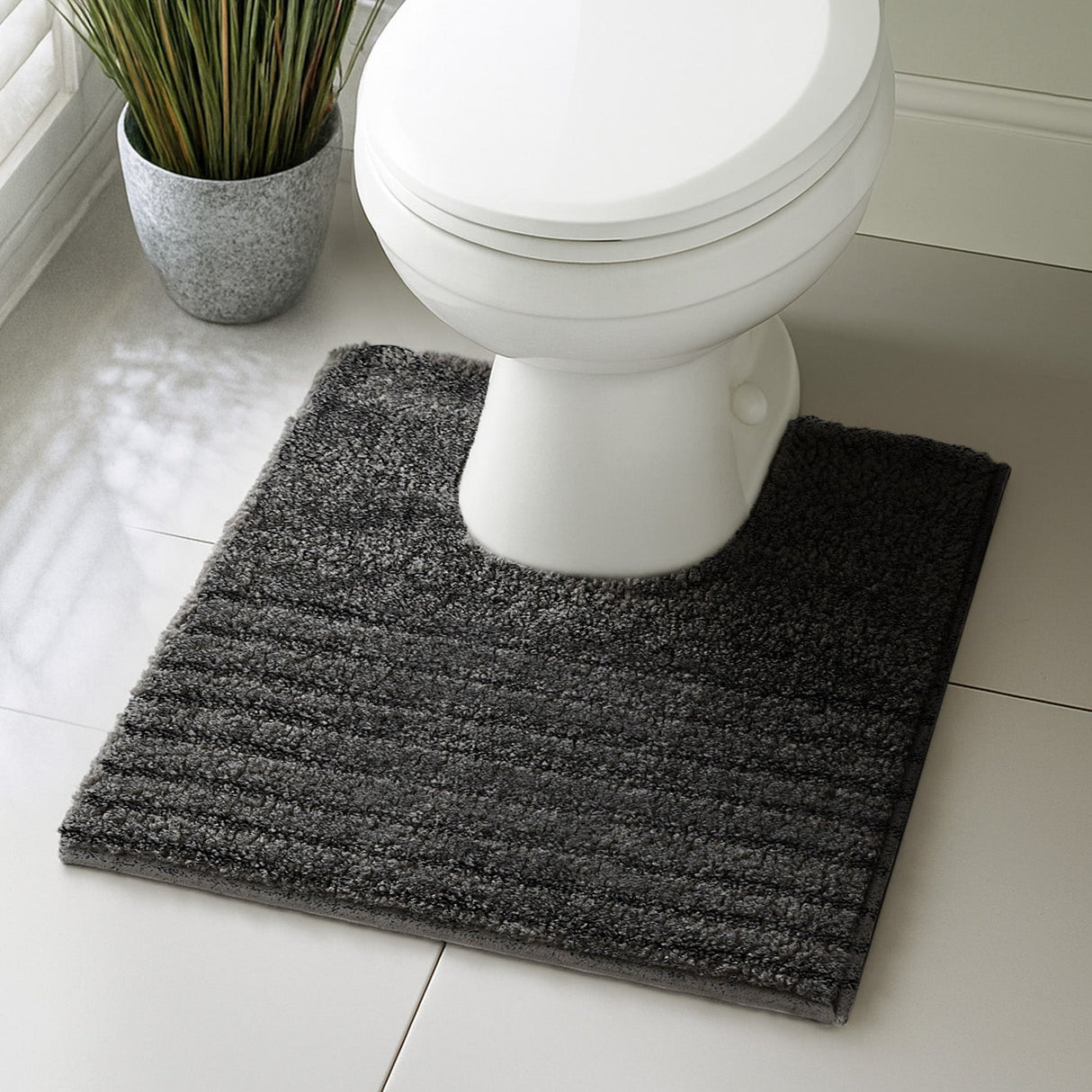 Velosso Linear Bath/ Pedestal Mat Cashmere Feel