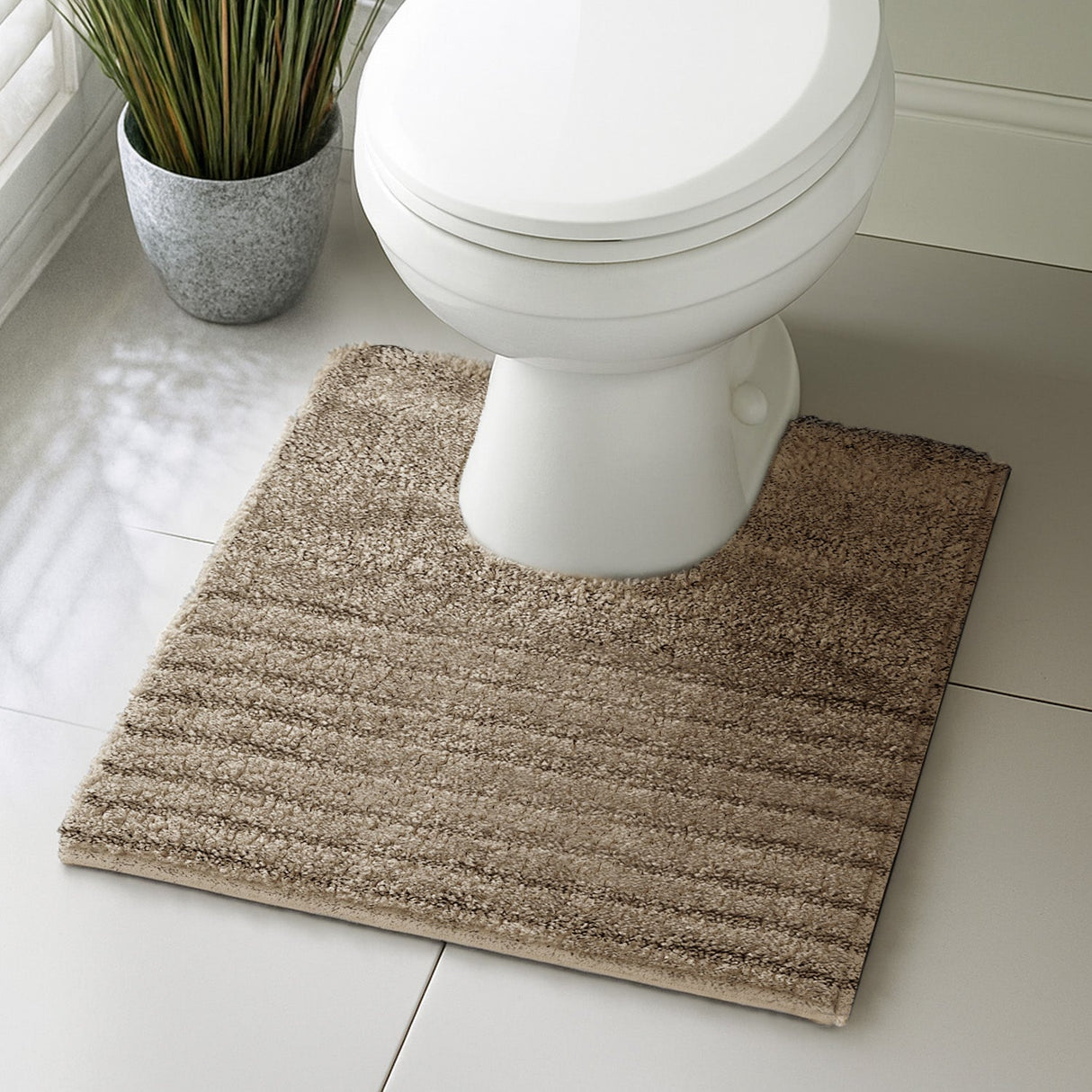 Velosso Linear Bath/ Pedestal Mat Cashmere Feel