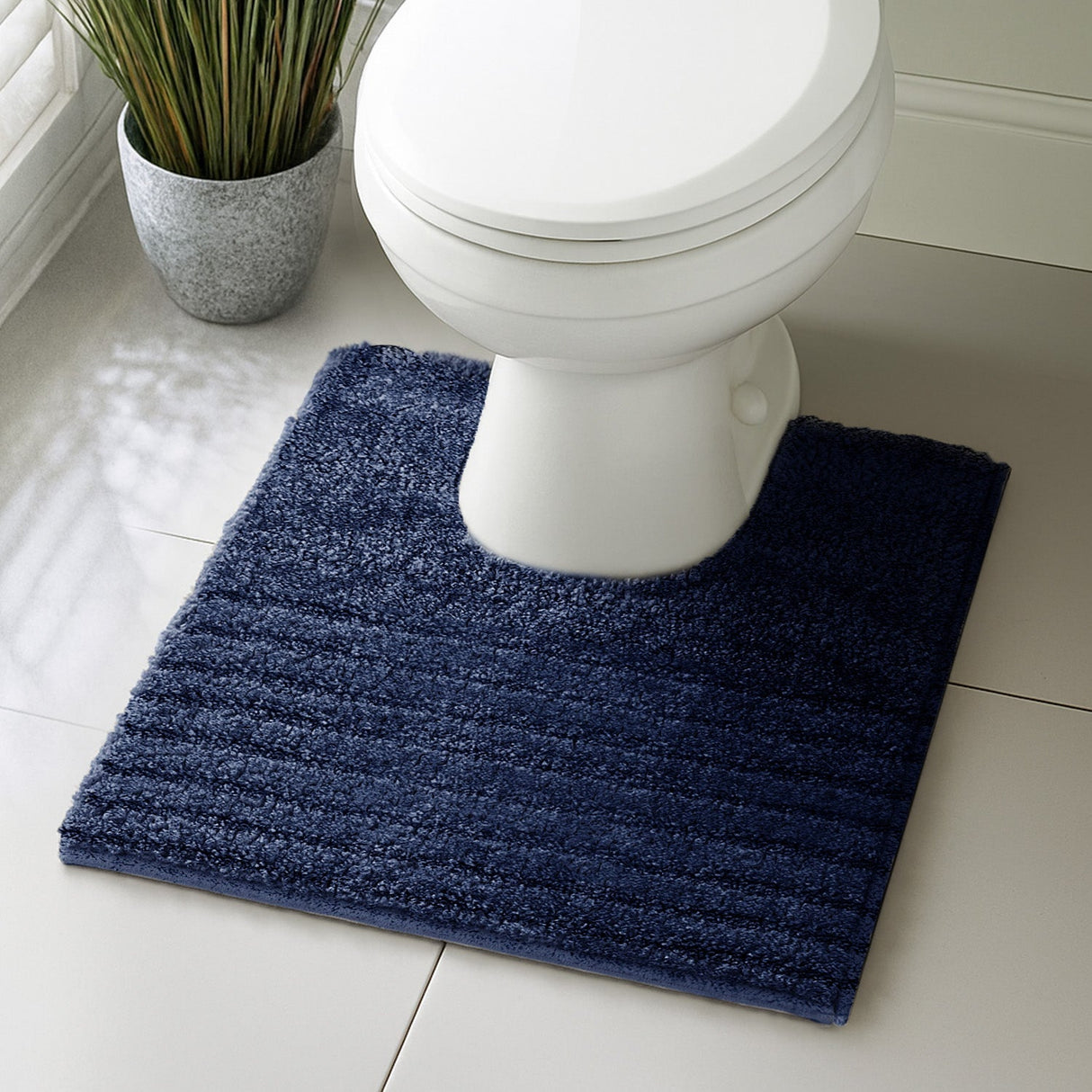 Velosso Linear Bath/ Pedestal Mat Cashmere Feel