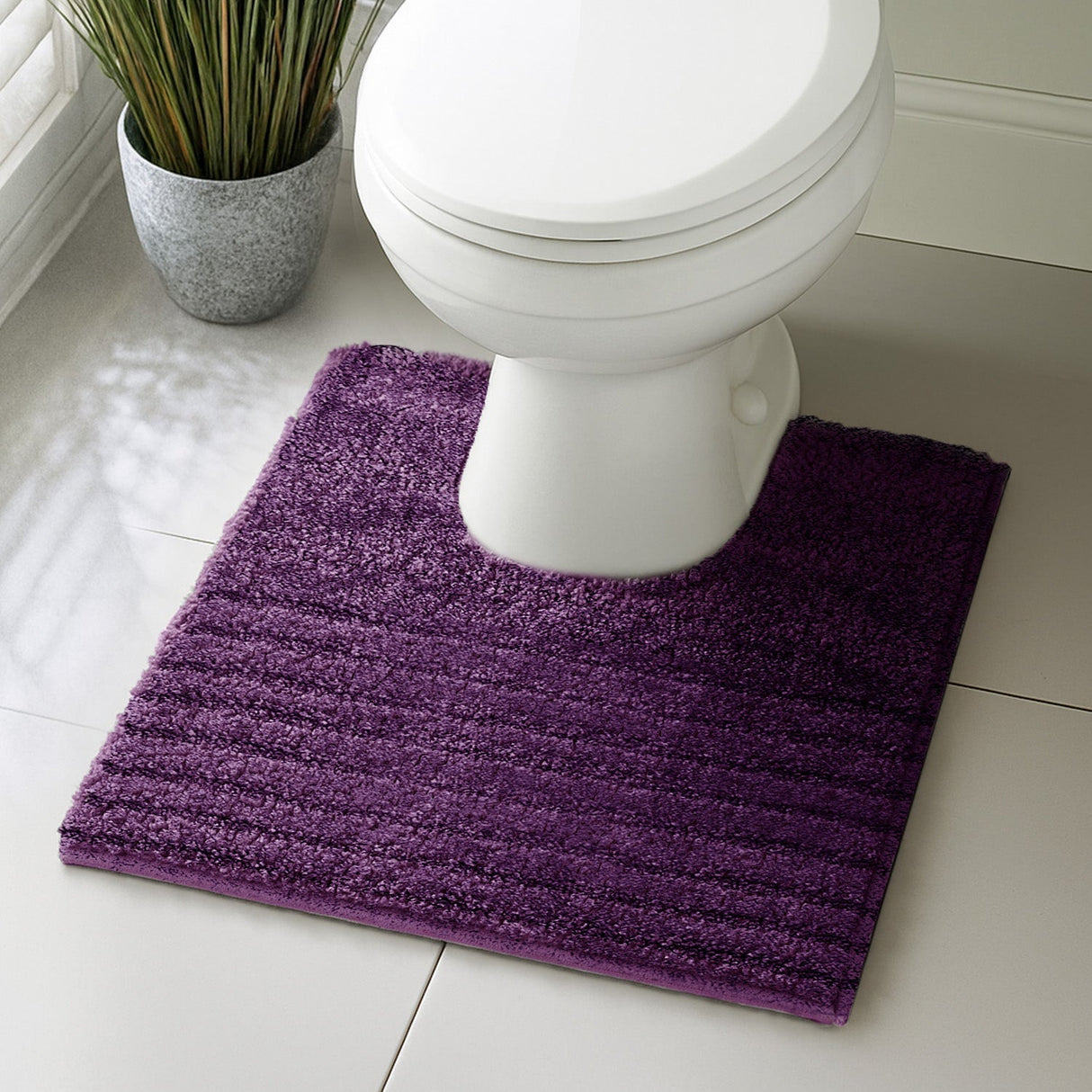 Velosso Linear Bath/ Pedestal Mat Cashmere Feel