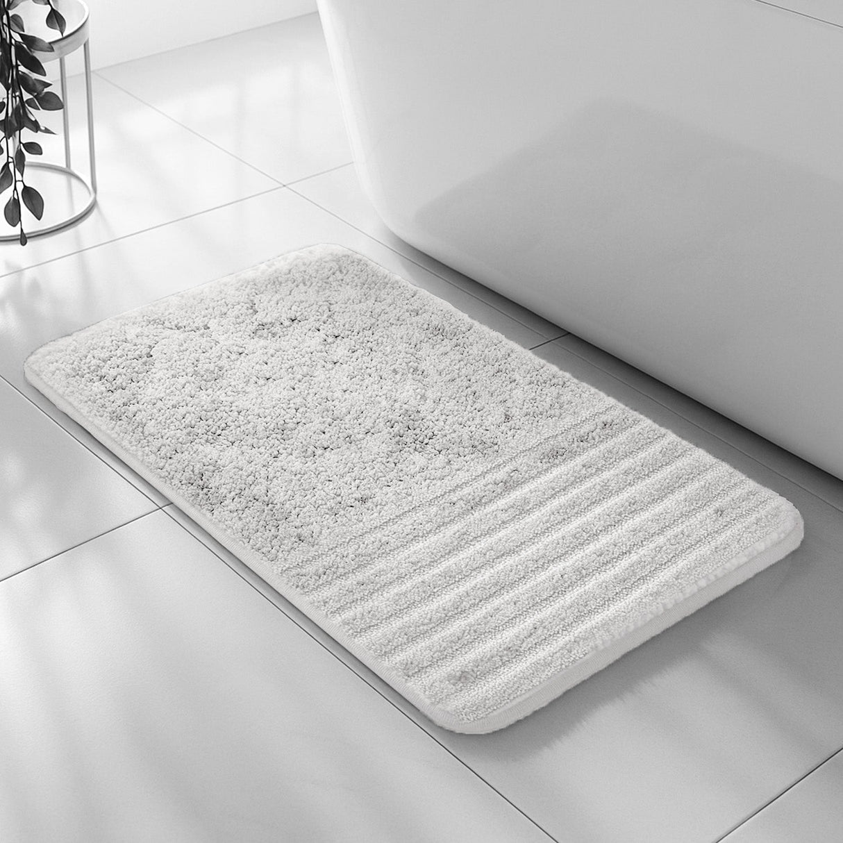 Velosso Linear Bath/ Pedestal Mat Cashmere Feel
