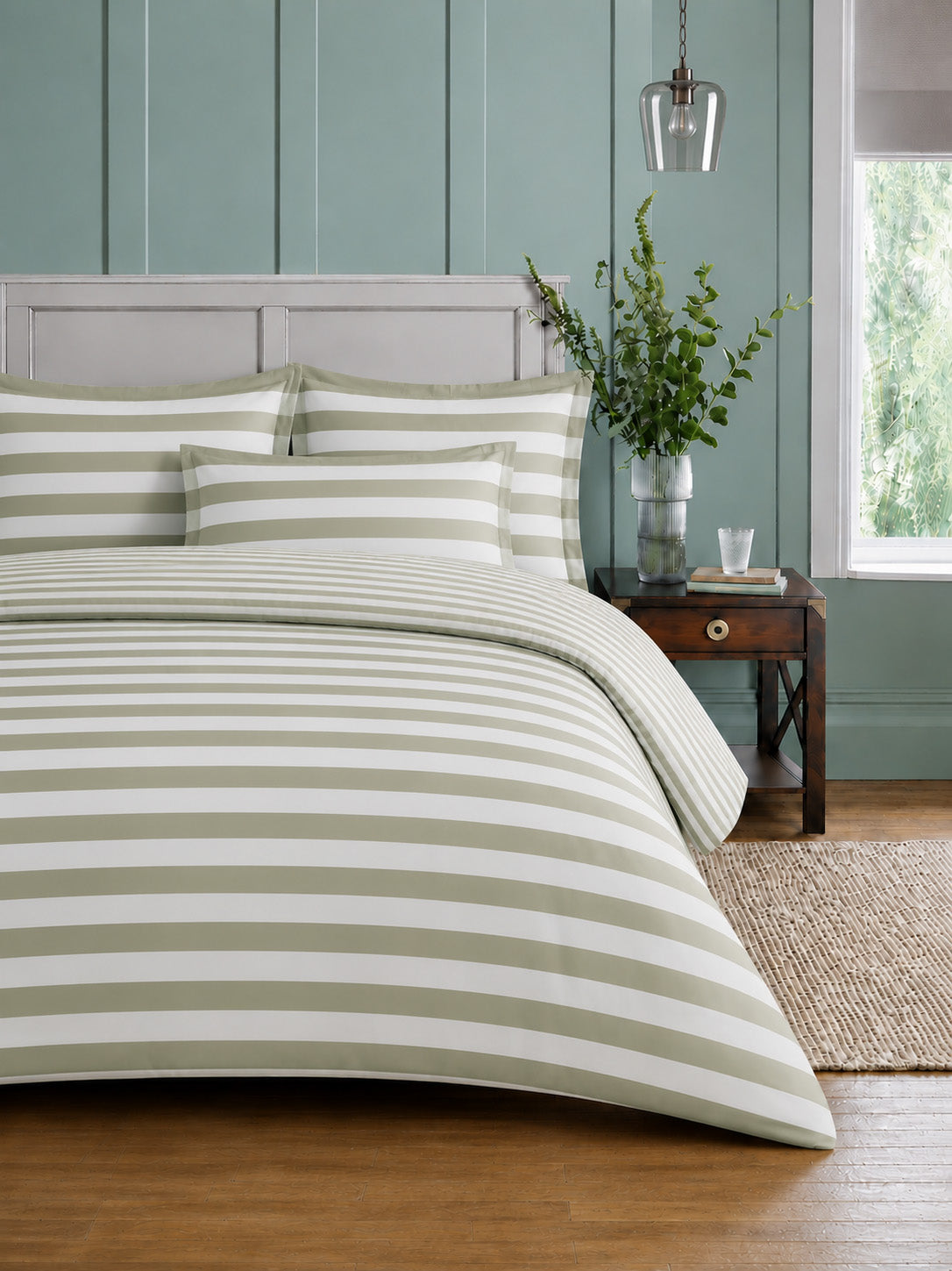 Sweet Dreams Lyndon Wide Stripe Duvet Cover and Pillowcase Set