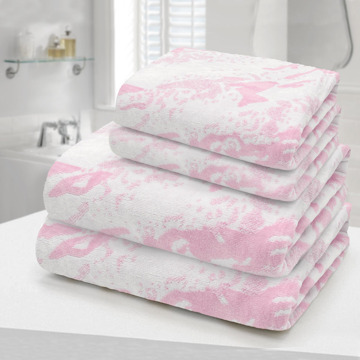 Velosso Marble Printed Towels 100% Cotton