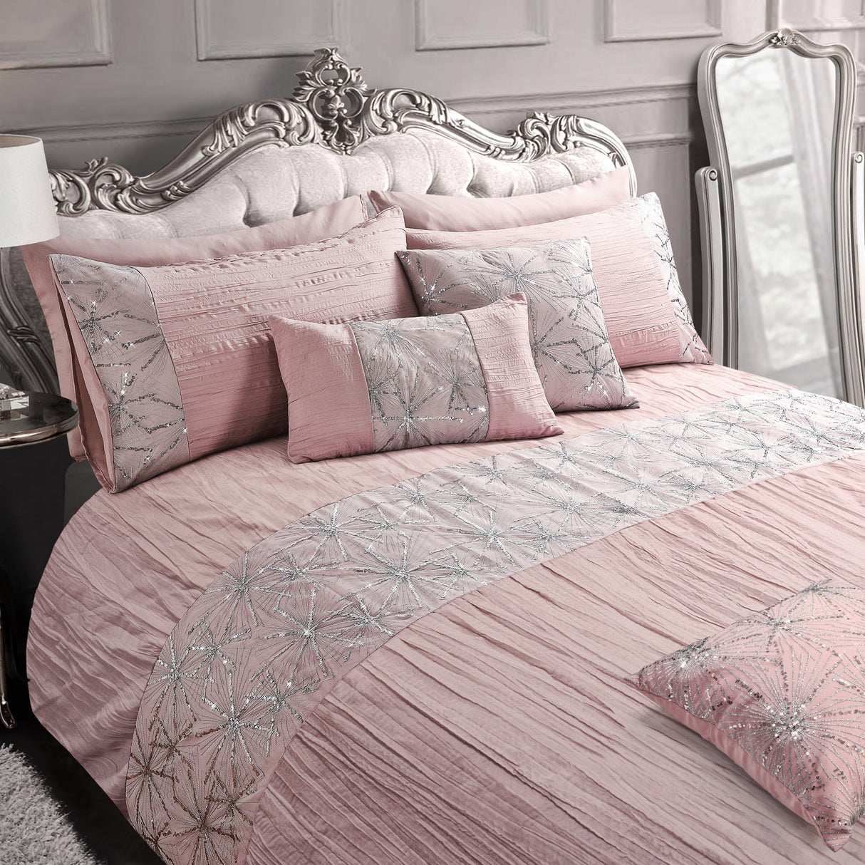 Intimates Marini Crinkle Duvet Cover & Pillowcase Set