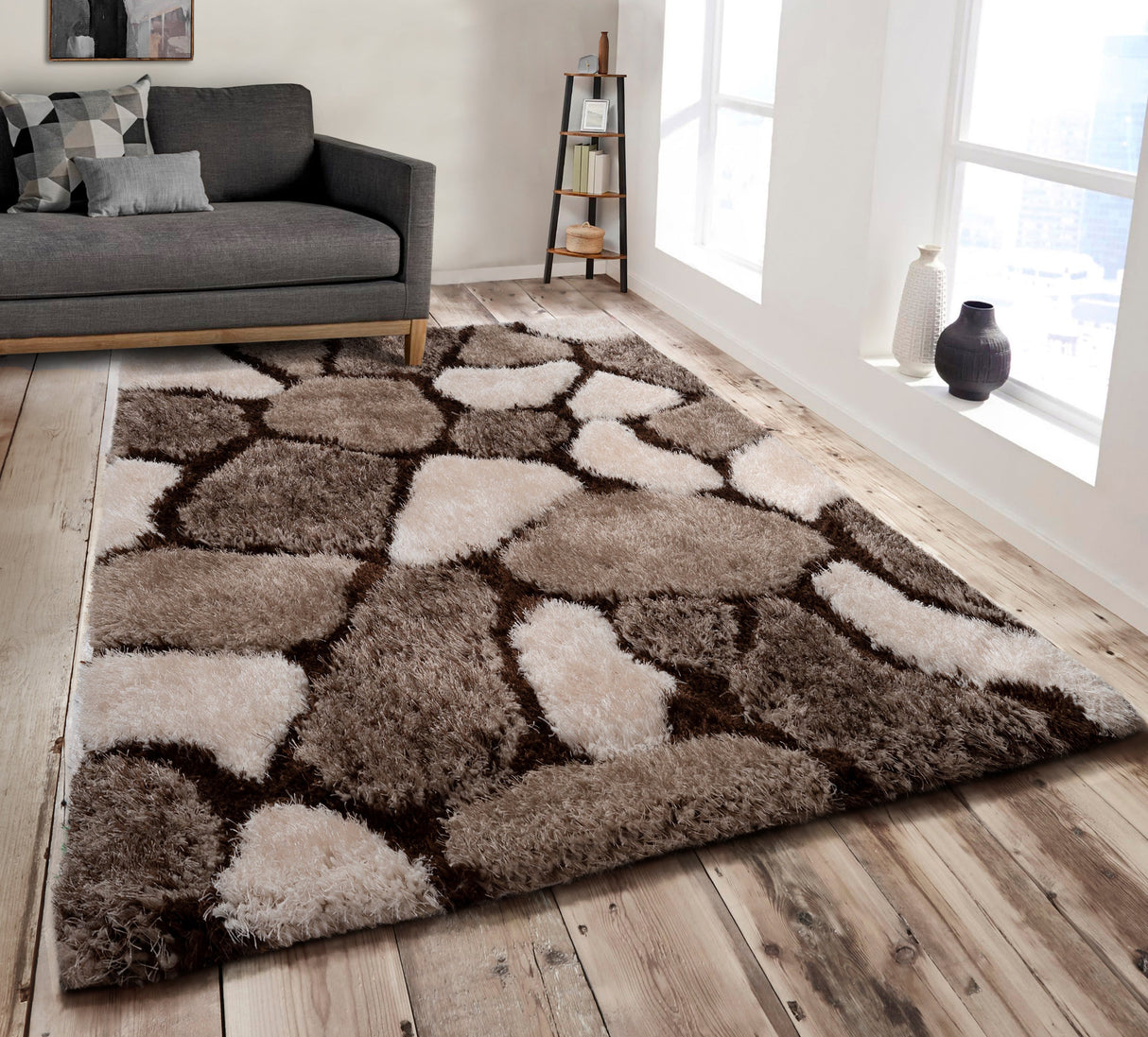 Home Republic Pebbles Shaggy Rug Long Pile
