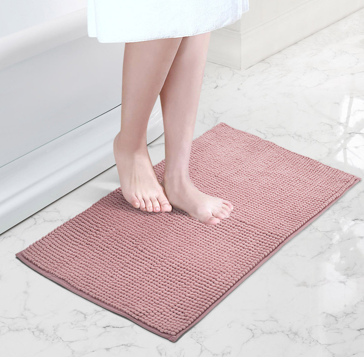 Velosso Shaggy Noodle Bath/ Pedestal Mat Anti Slip