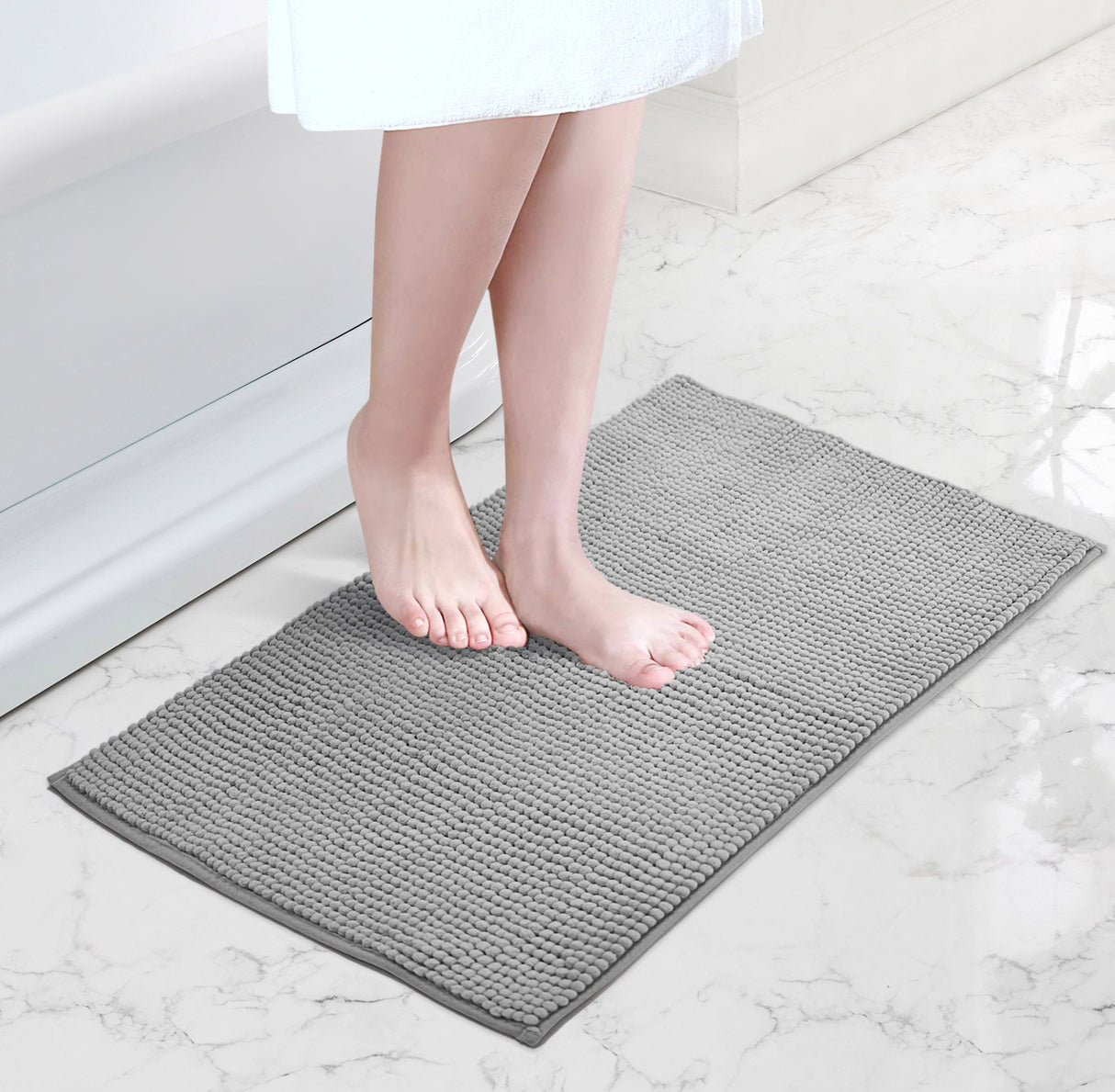 Velosso Shaggy Noodle Bath/ Pedestal Mat Anti Slip