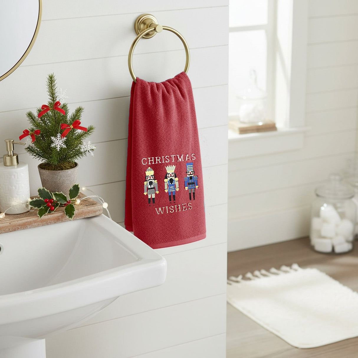 Velosso Nutcracker 2 Pack Christmas Cotton Hand Towels
