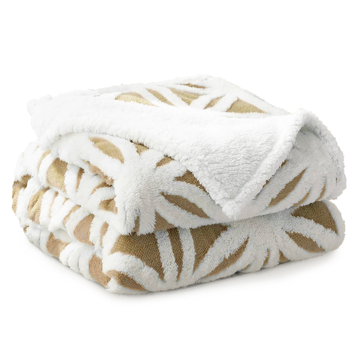 Velosso Floral Tufted Sherpa Reverse Blanket Throw