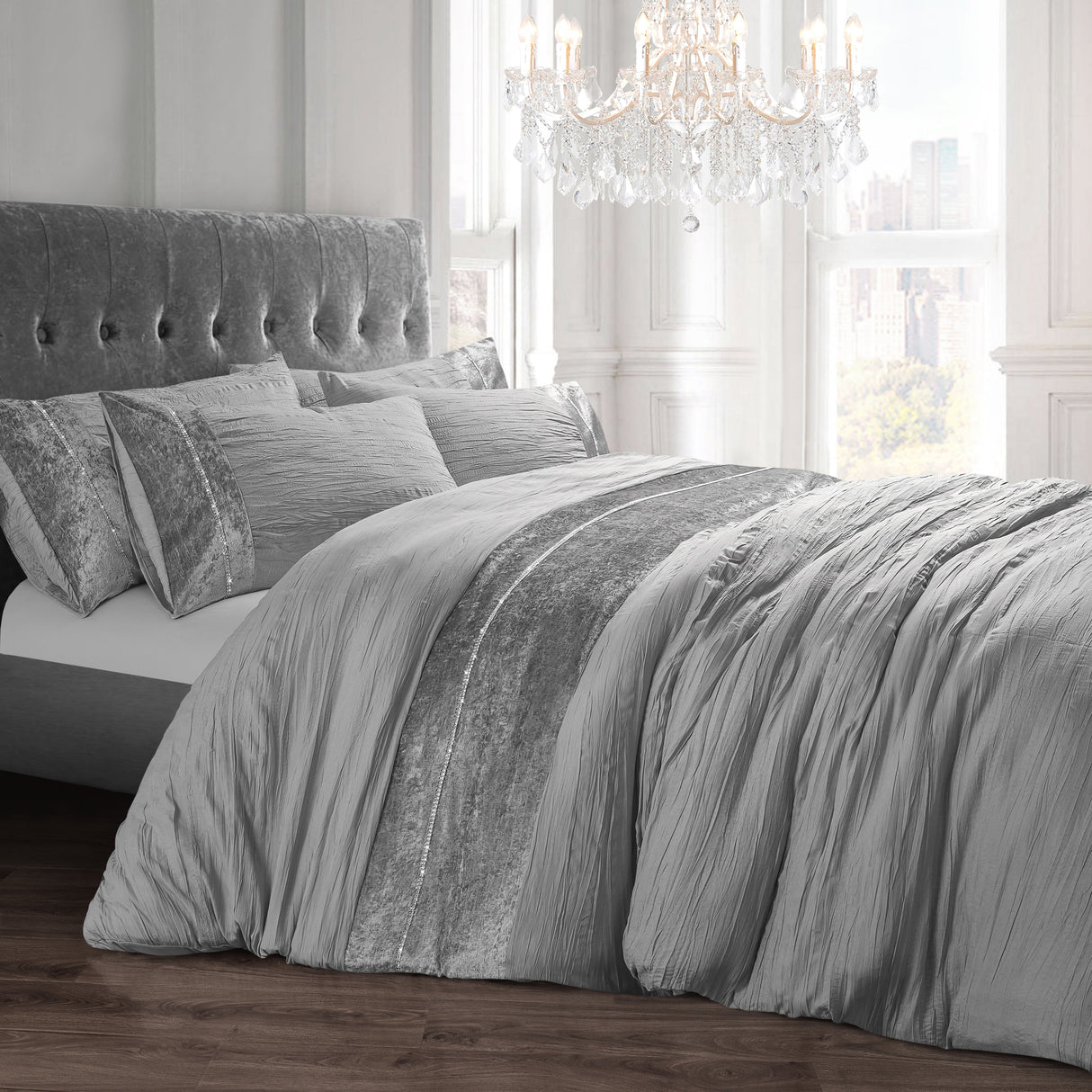 Intimates Diamante Orleans Duvet Cover & Pillowcase Set