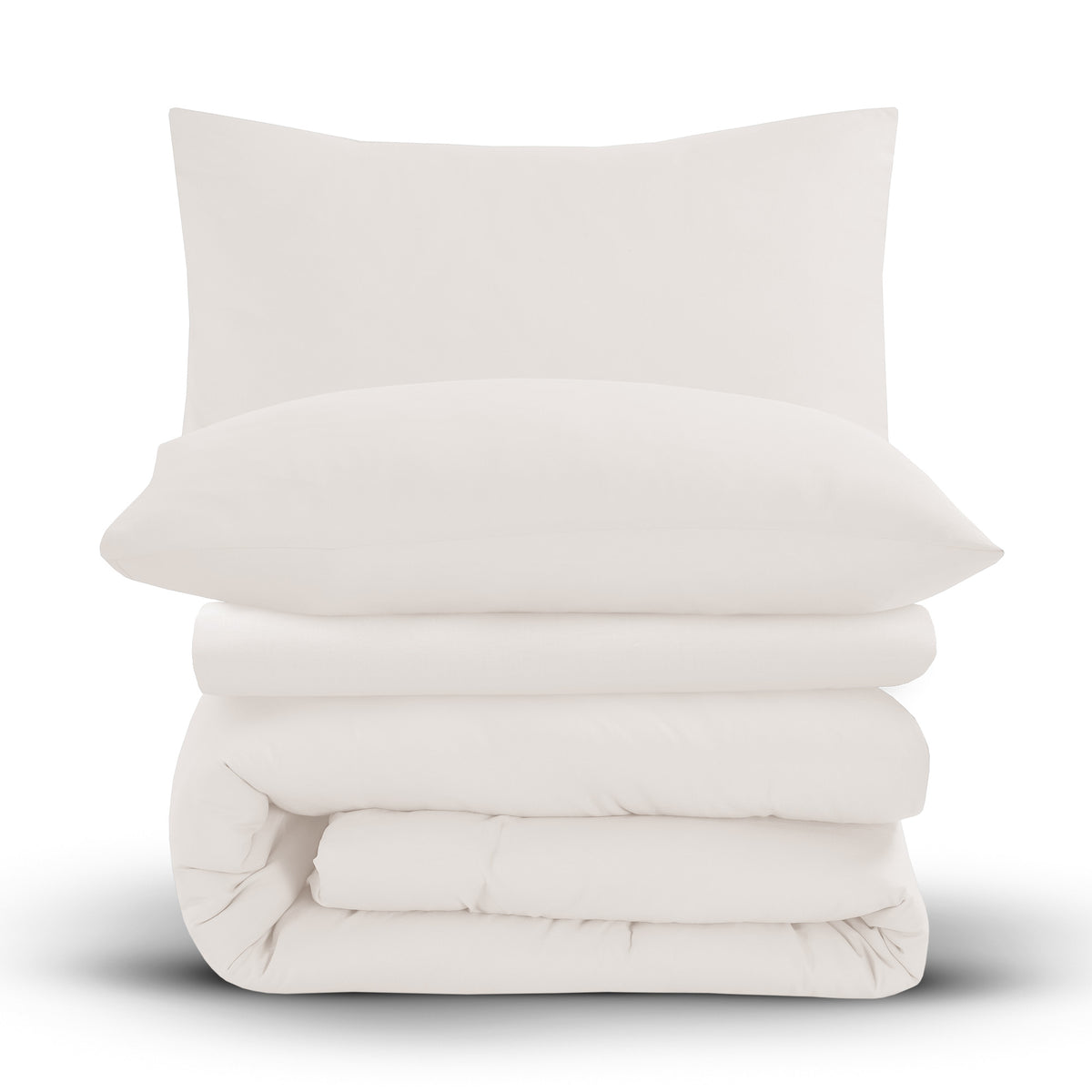 Velosso Microfibre Plain Duvet Cover & Pillowcase Set