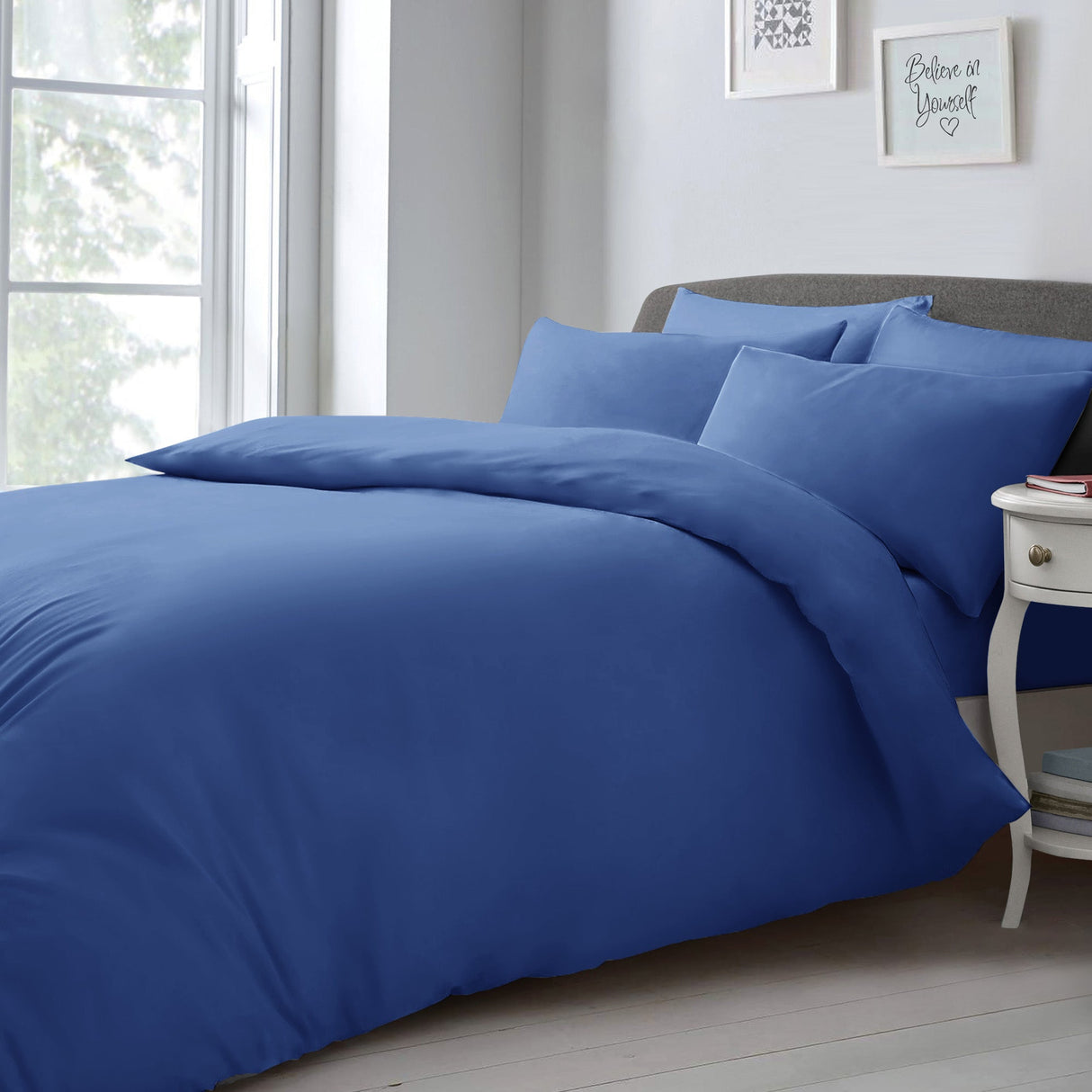 Velosso Microfibre Plain Duvet Cover & Pillowcase Set