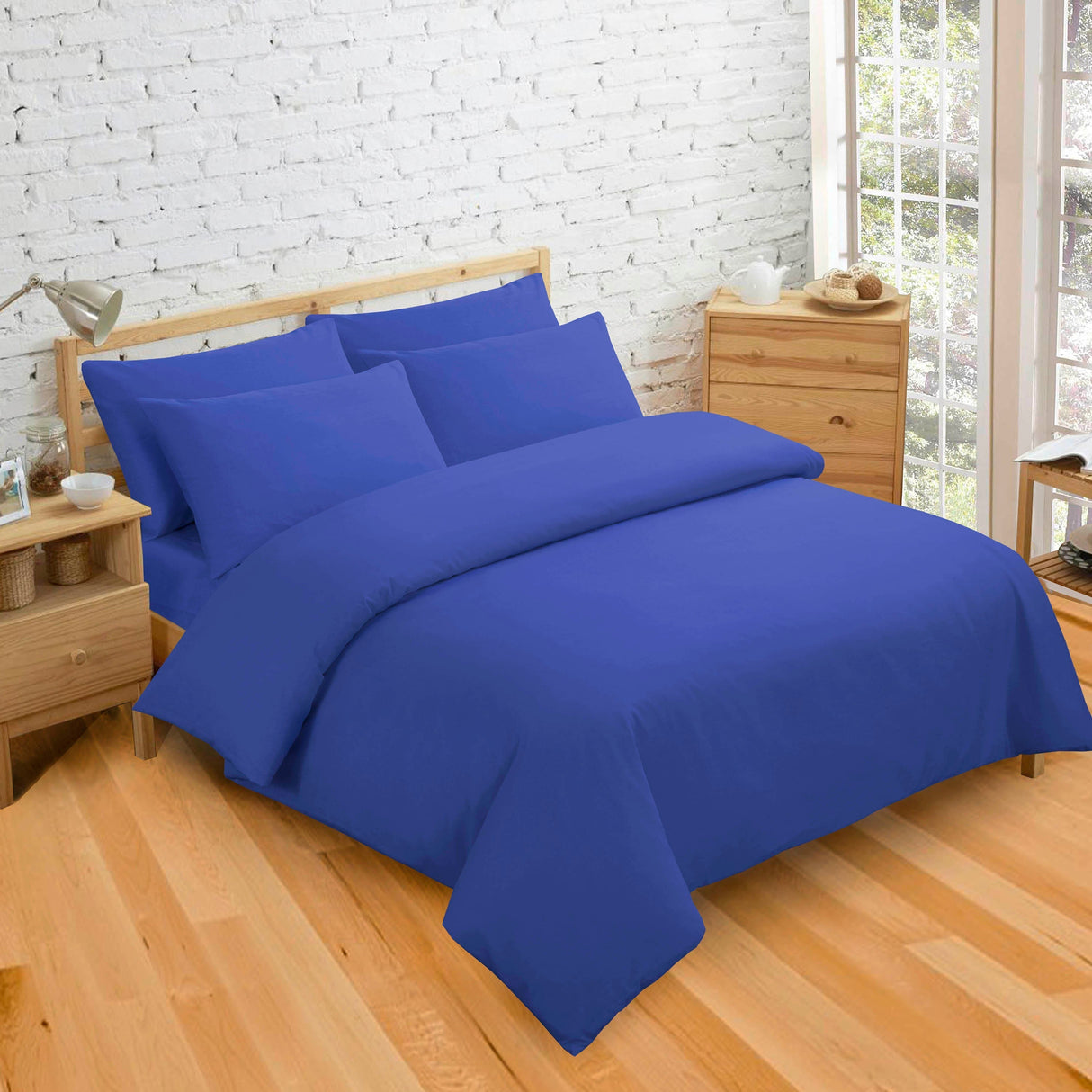Velosso Plain Dyed Duvet Cover & Pillowcase Set