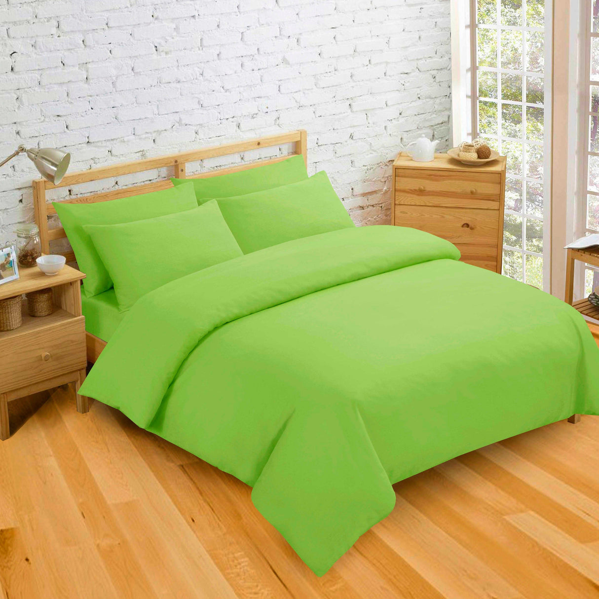 Velosso Plain Dyed Duvet Cover & Pillowcase Set