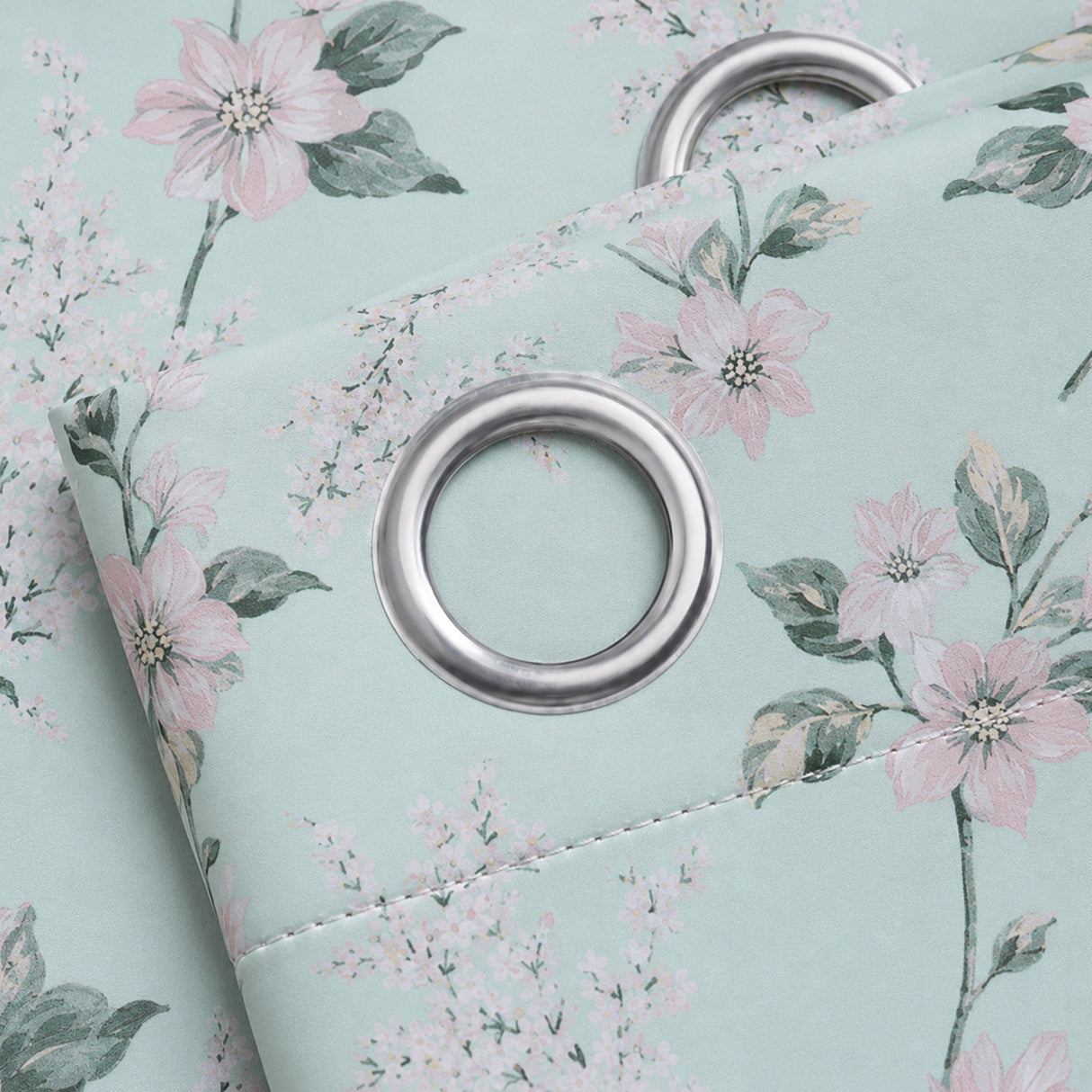 Florelle Sienna Floral Ring Top Curtains