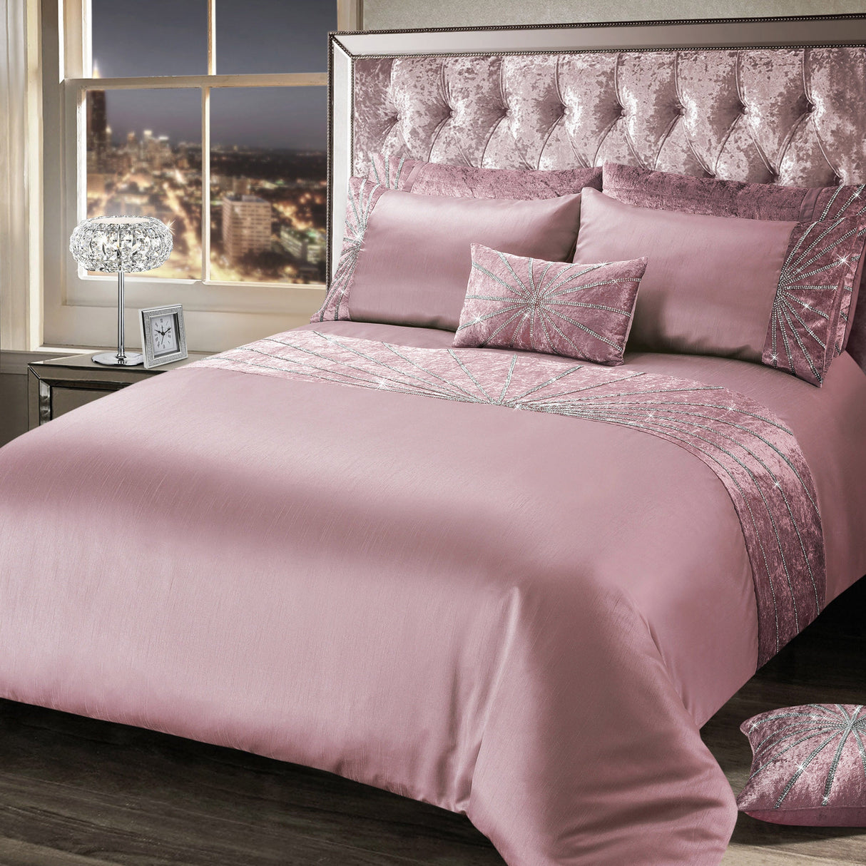 Intimates Diamante Starburst Duvet Cover & Pillowcase Set