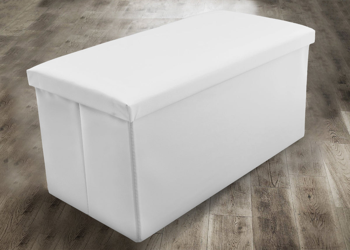 Home Republic Foldable Faux Leather Storage Ottoman