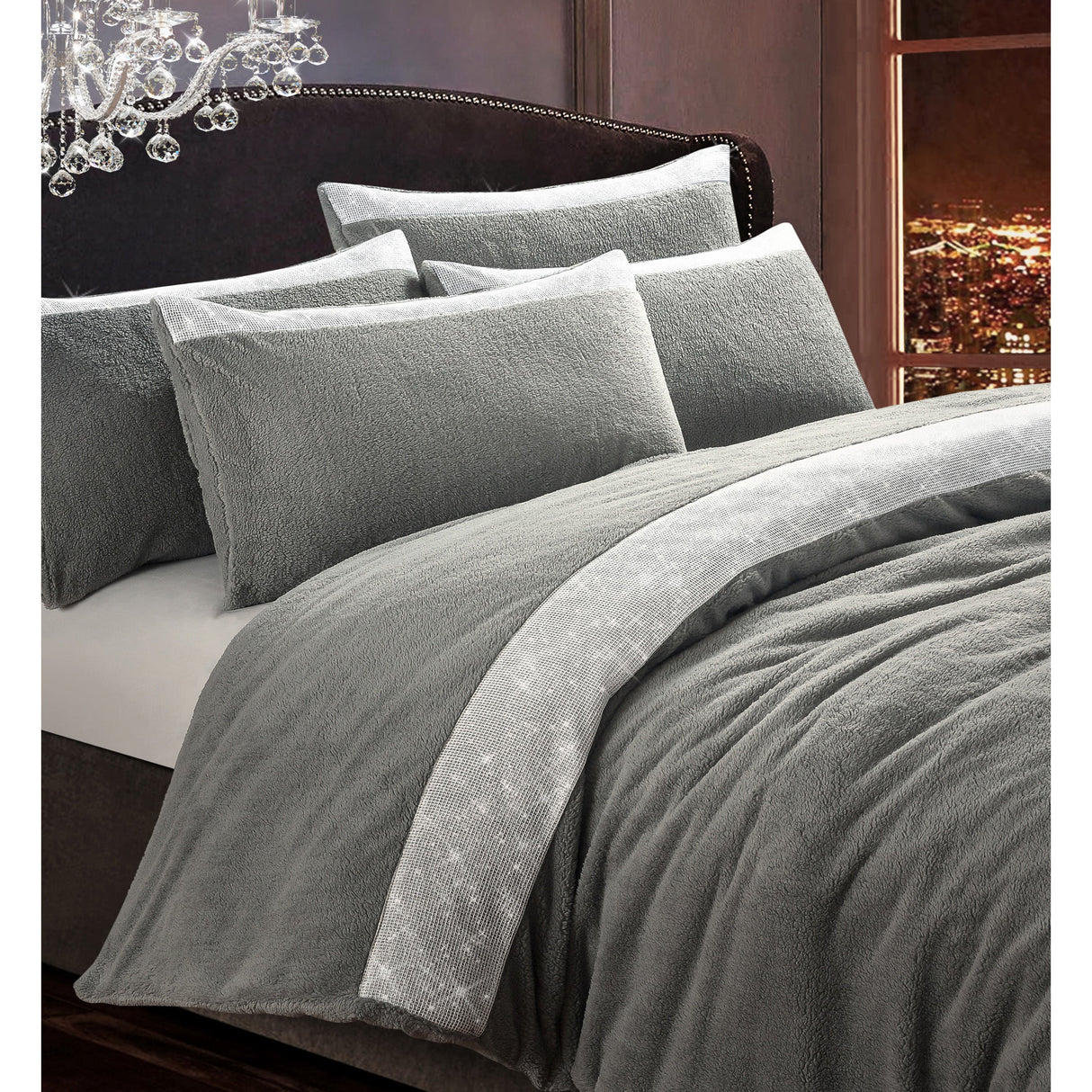 Velosso Beaux Shimmer Duvet Cover & Pillowcase Set