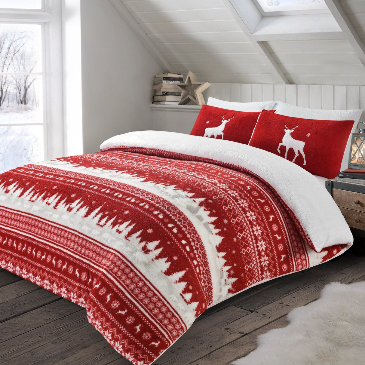 Velosso Nordic Teddy Duvet Cover & Pillowcase Set
