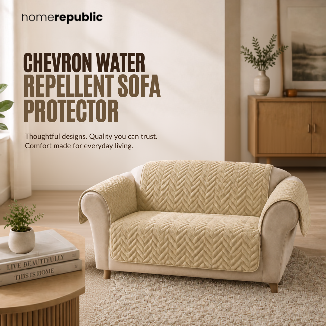 Home Republic Chevron Water Repellent Sofa Protector