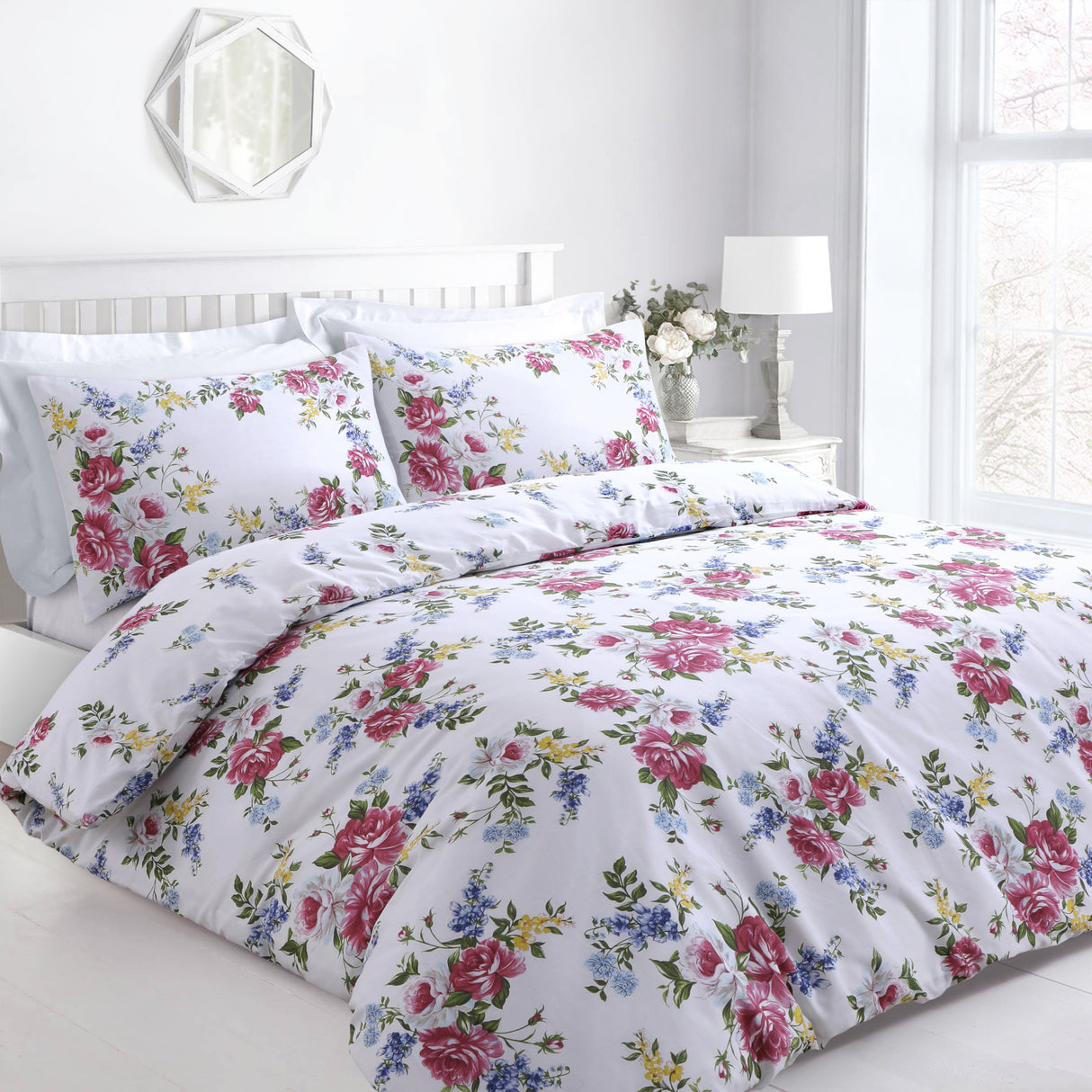Velosso Vintage Floral Duvet Cover & Pillowcase Set