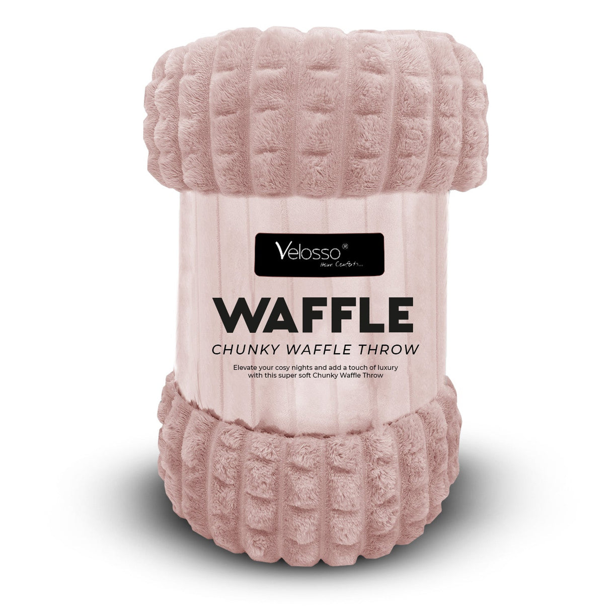 Velosso Chunky Waffle Plush Super Soft Blanket Throw