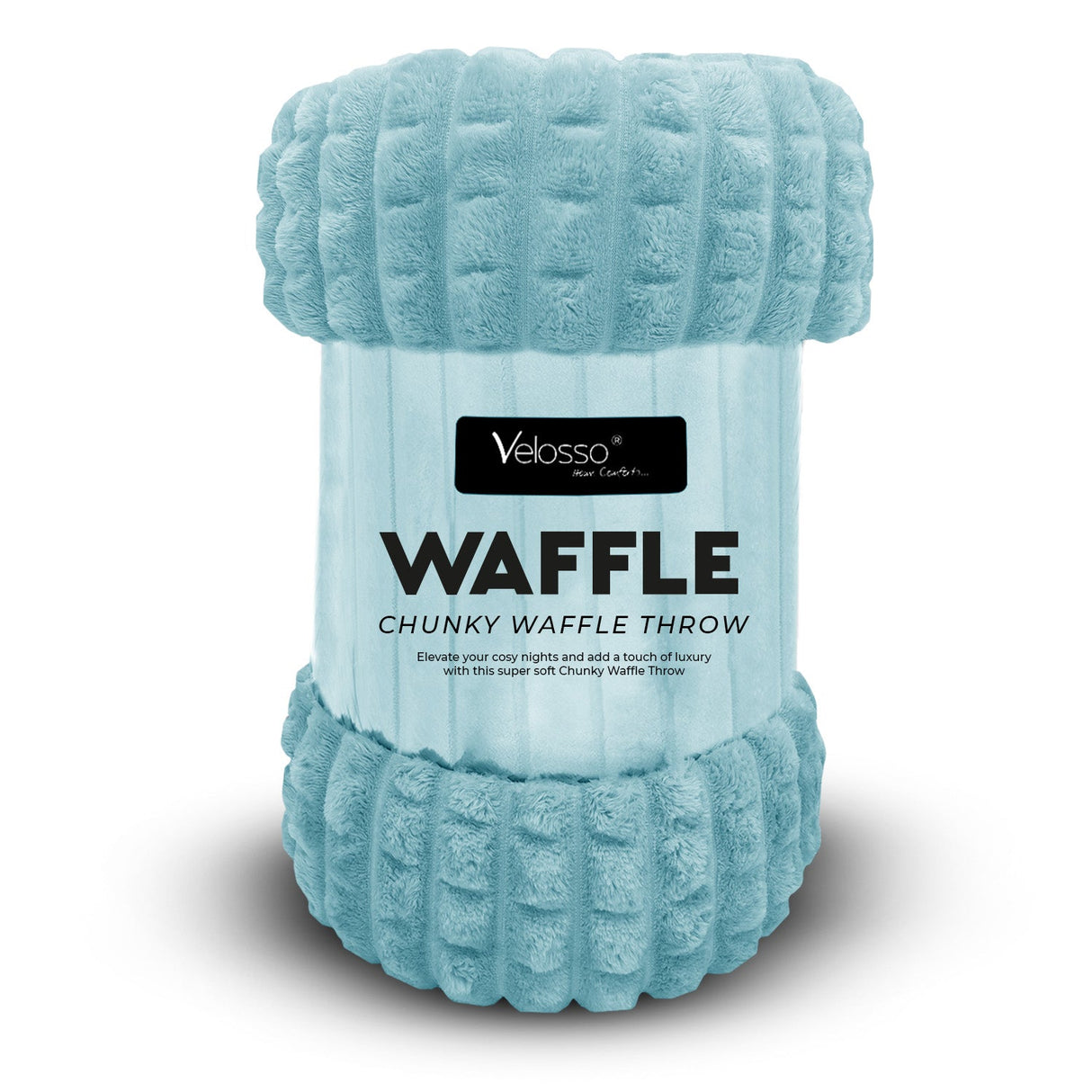 Velosso Chunky Waffle Plush Super Soft Blanket Throw