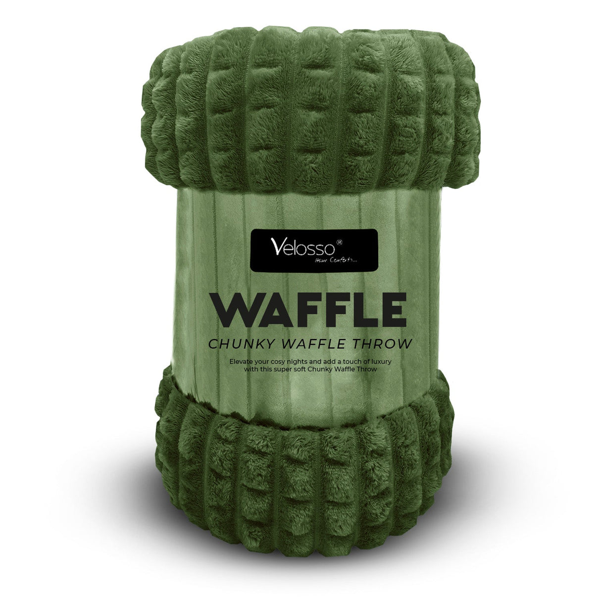 Velosso Chunky Waffle Plush Super Soft Blanket Throw