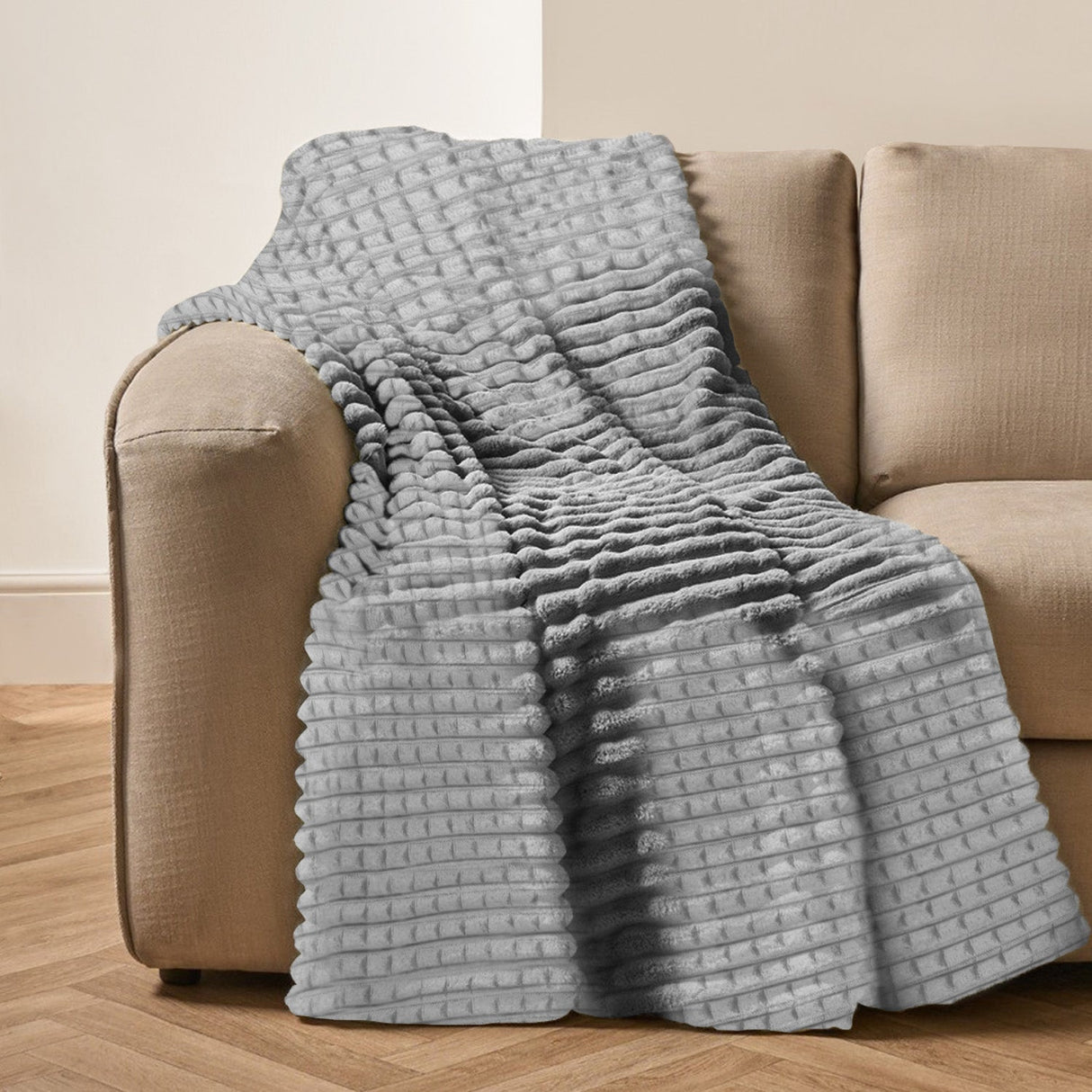 Velosso Chunky Waffle Plush Super Soft Blanket Throw