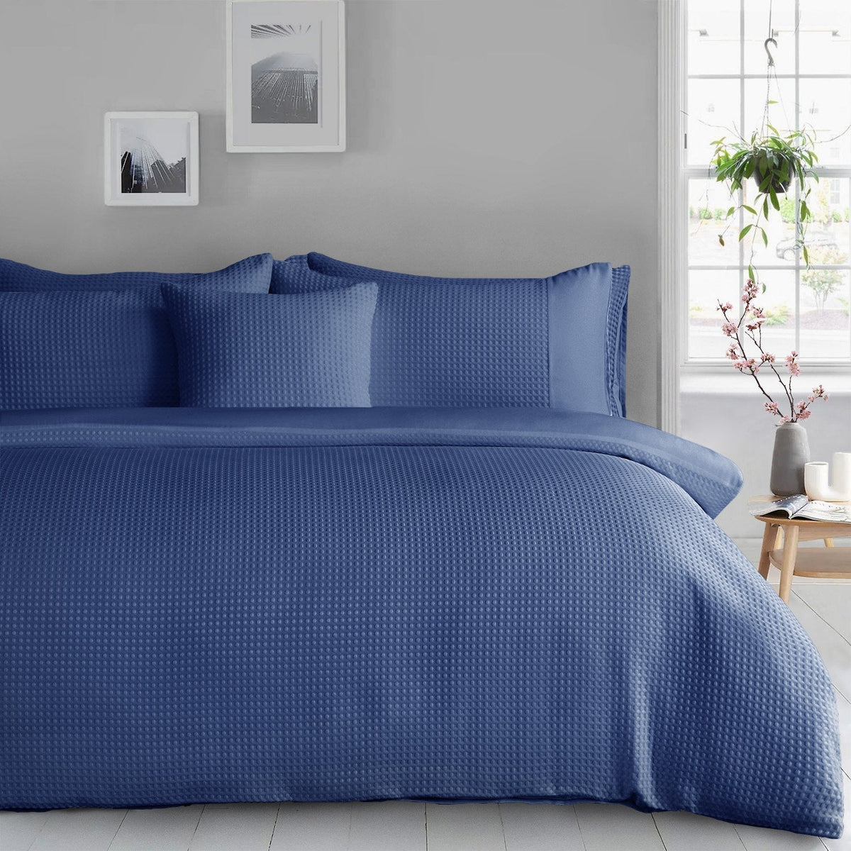 Velosso Waffle Weave Duvet Cover & Pillowcase Set