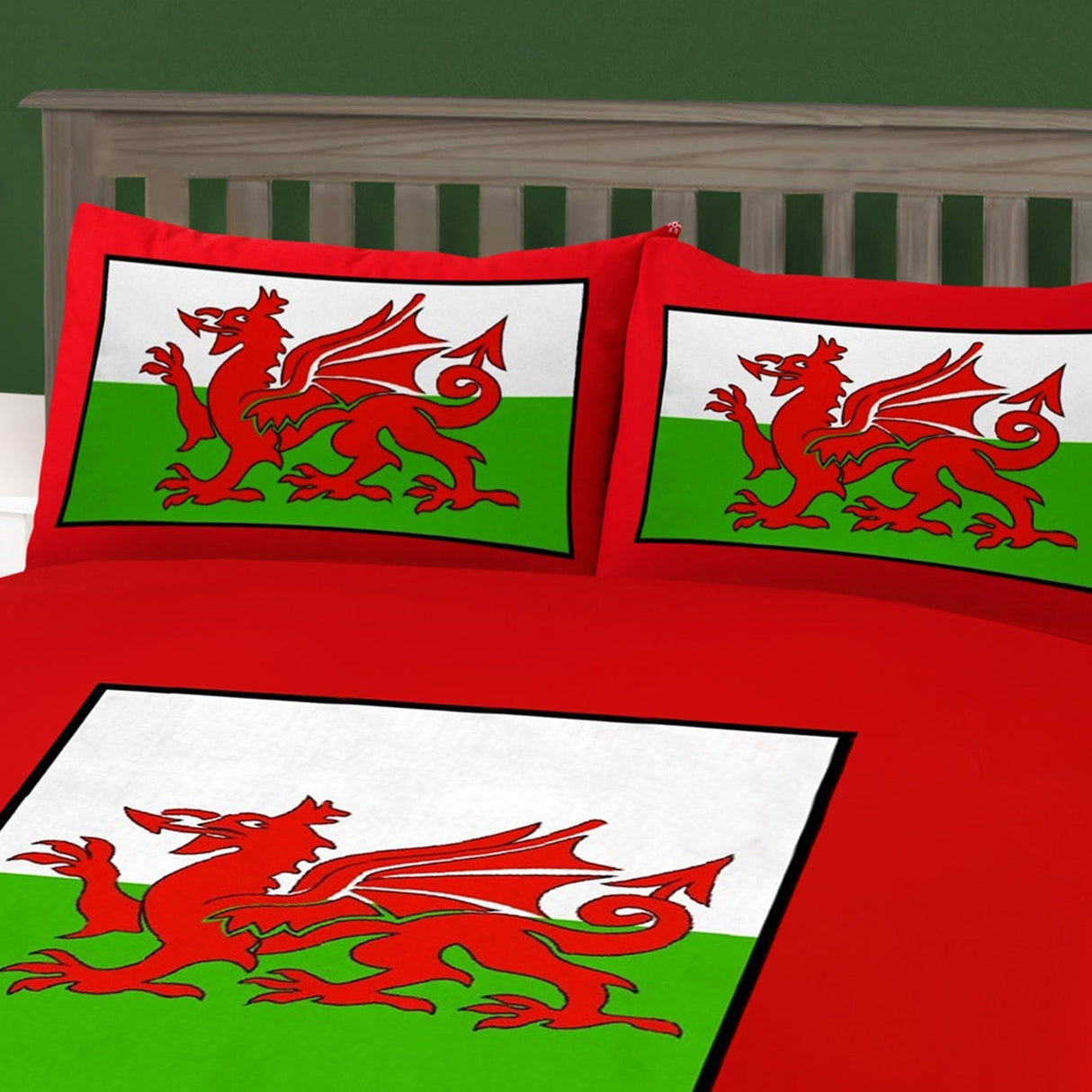 Velosso Welsh Dragon Duvet Cover & Pillowcase Set