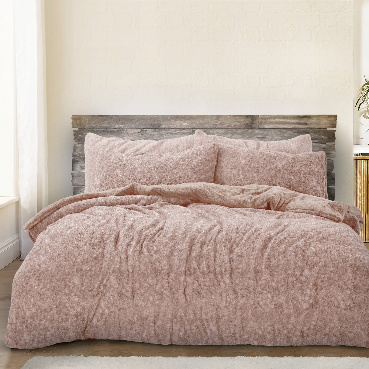 Velosso Teddy Marl Duvet Cover & Pillowcase Set