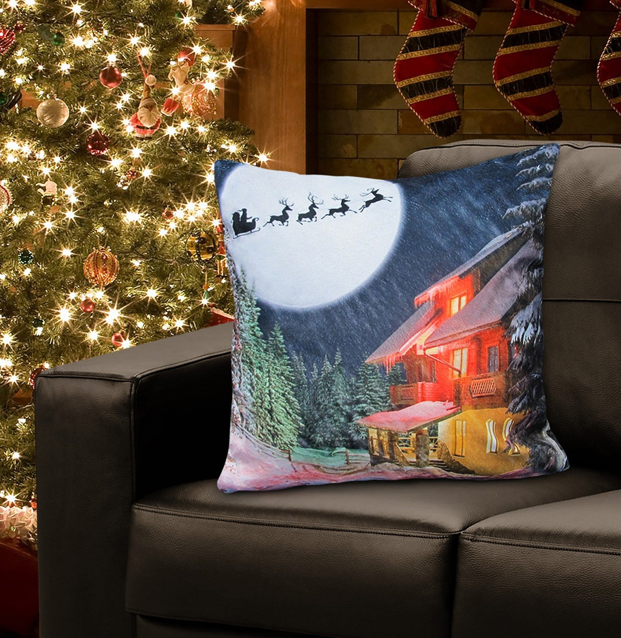 Velosso Led Moonlight Reindeer Cushion