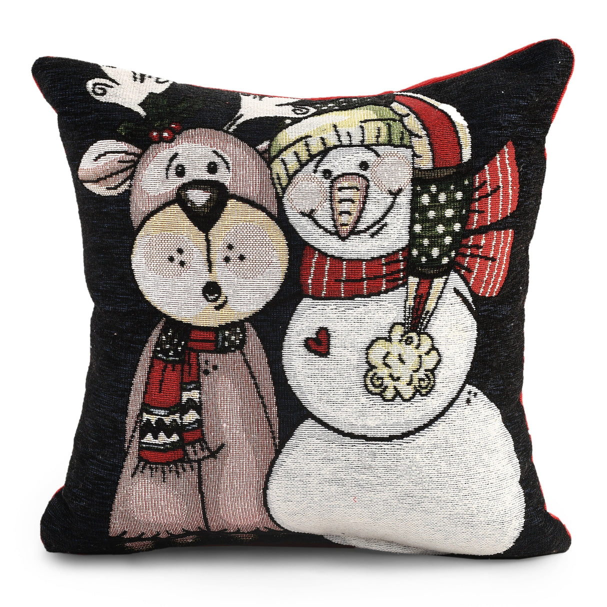 Velosso Xmas Snowman & Reindeer Cushion
