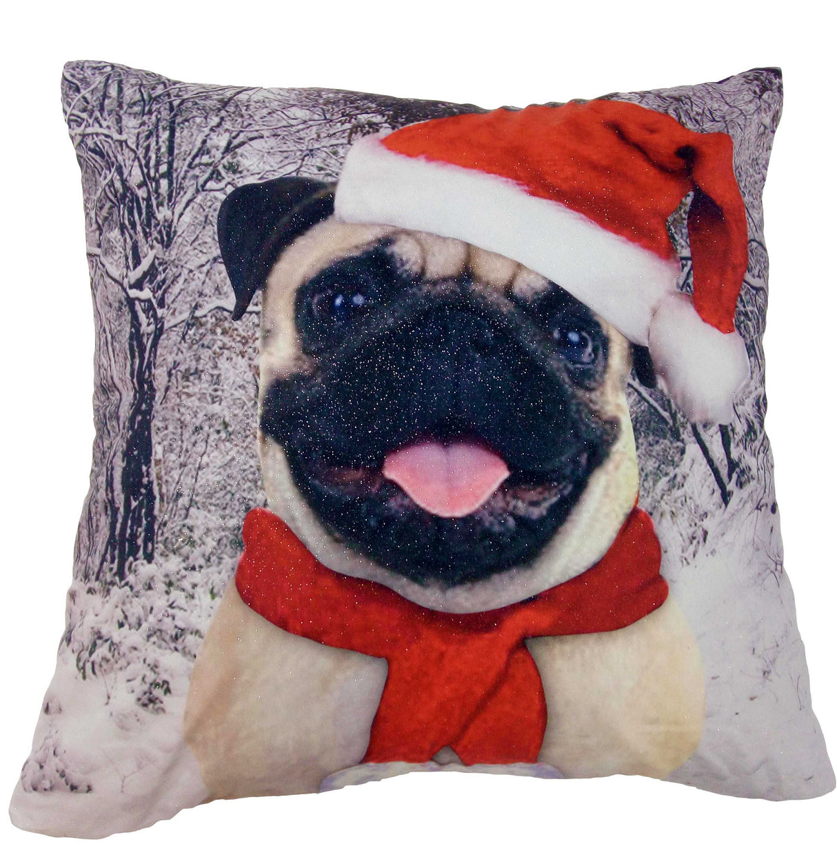 Intimates Christmas Pug Cushion