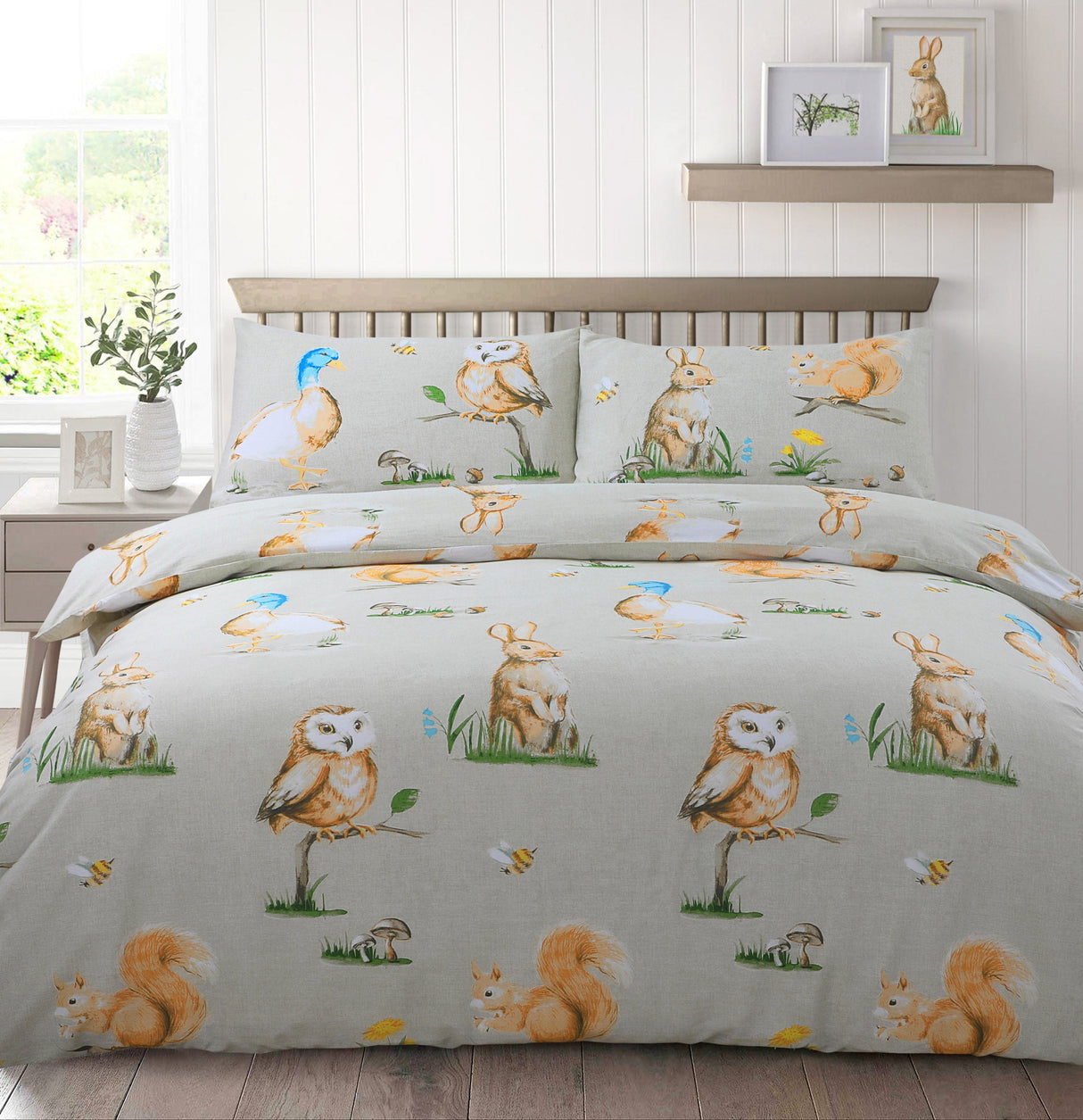 Velosso Country Animals Duvet Cover & Pillowcase Set