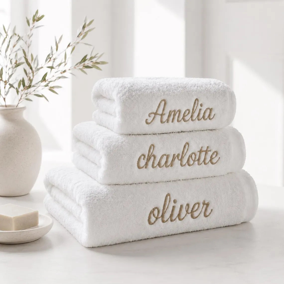 Personalised Towels, 550 GSM Egyptian Cotton
