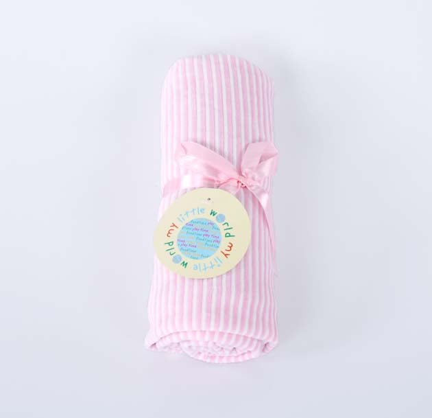 My Little World Velour Stripe Baby Blanket