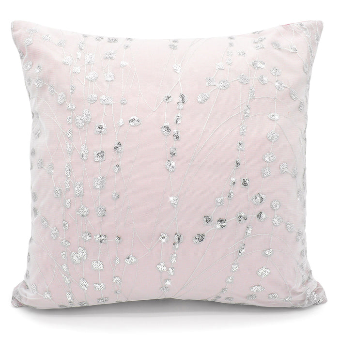 Amara Crinkle Sequins Pink Cushion Cover