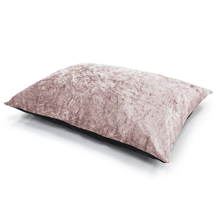 Blush Pink Crushed Velvet Floor Cushion