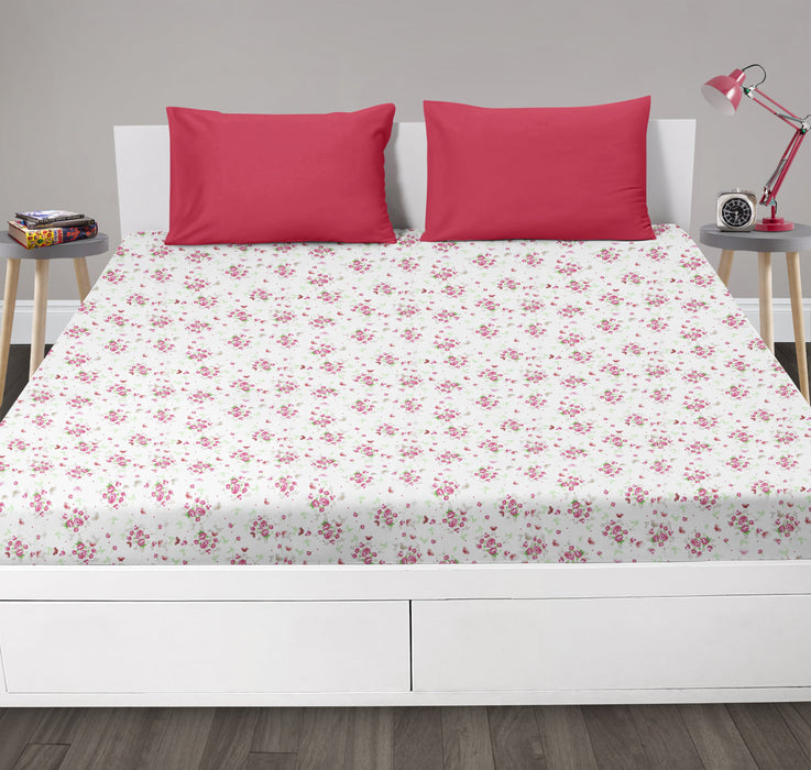 Boutique Floral Pink Fitted Sheet
