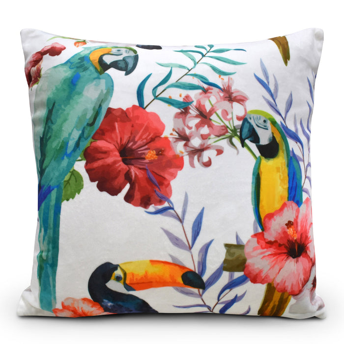 Calypso Floral Parrots Cushion Cover