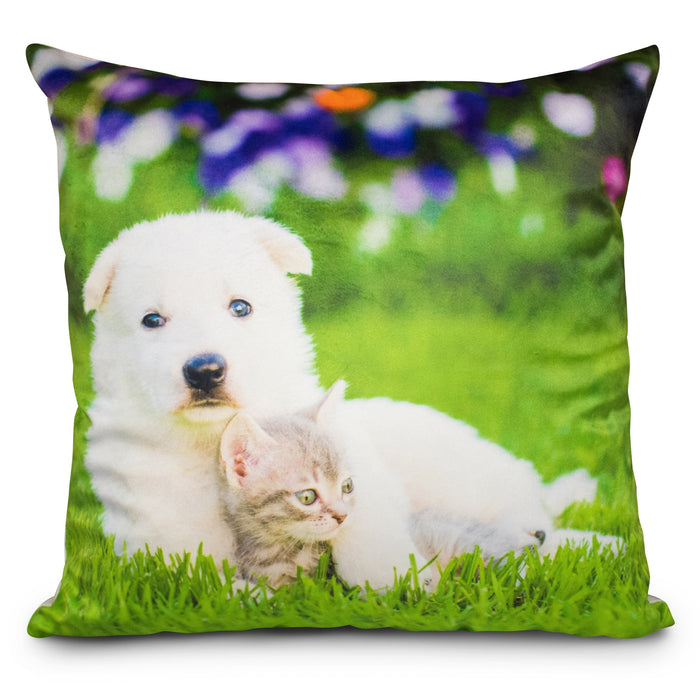 Cat & Dog Printed Cushion Cover