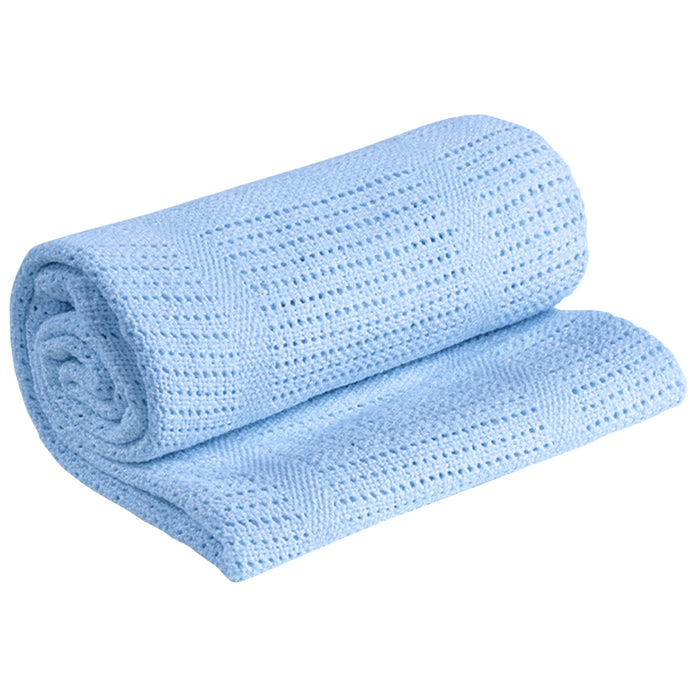 Blue Cellular Baby Blanket