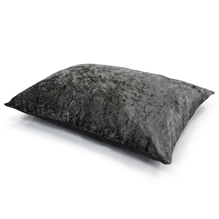 Charcoal Crushed Velvet Floor Cushion