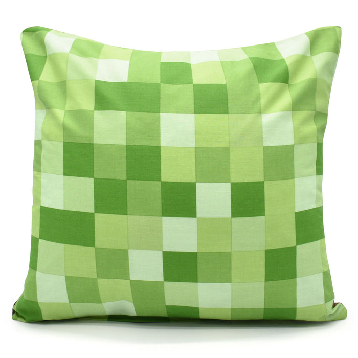 Checkered Green Cushion Cover