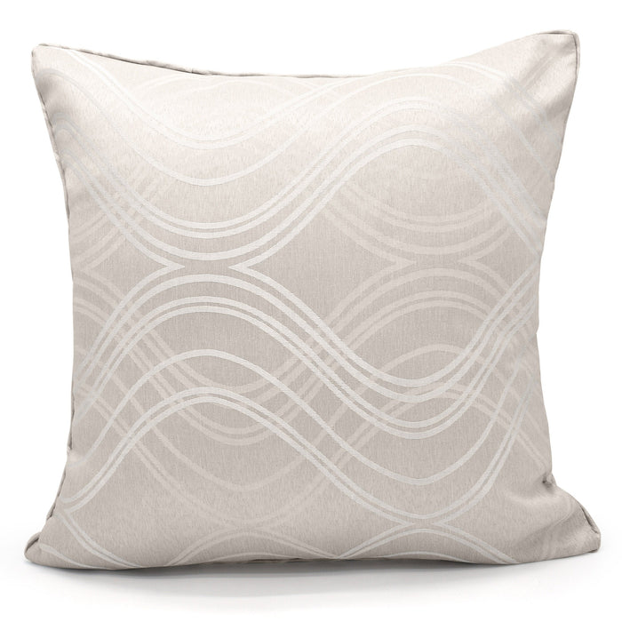 Clarissa Beige Jacquard Cushion Cover