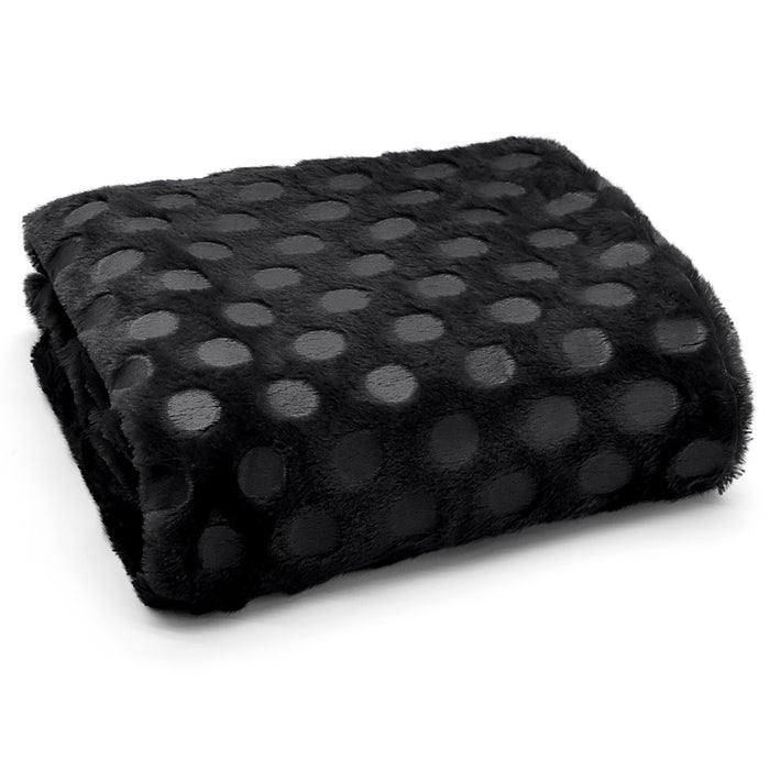 Cosmo Black Faux Fur Throw